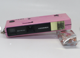 Pink Hanimex 80s camera