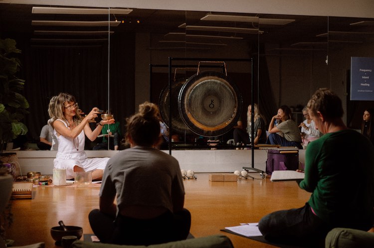 Image from a Sound Bath workshop. Image from a Sound Bath workshop.